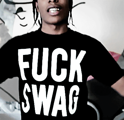 ASAP rocky FUCK SWAG shirt