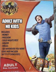 Adult With No Kids Halloween Costume