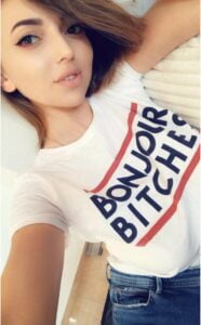 Anamaria Elena Dodan BONJOUR BITCHES shirt