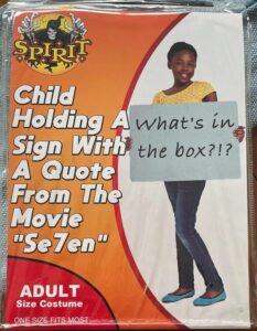 Child Holding a Sign Halloween Costume