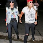 Cindy Crawford and hubby Rande Gerber Halloween couple's costume - Slash and Axl Rose, Guns and Roses