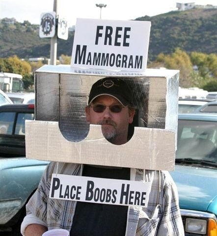 FREE MAMMOGRAM - PLACE BOOBS HERE