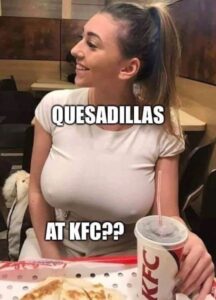 Hot Chick Big Boobs Hard Nipples at KFC