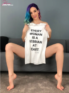 Jelena Jensen EVERY WOMAN IS A LESBIAN AT HEART shirt