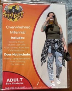 Overwhelmed Millenial Halloween Costume