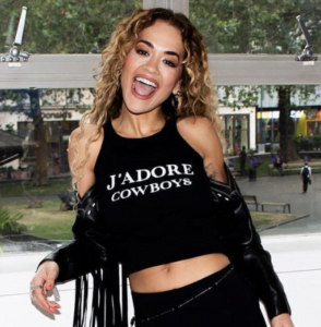 Rita Ora J'adore Cowboys tank top