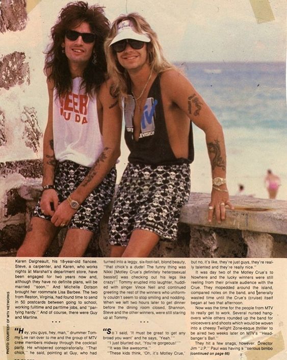 Tommy Lee and Vince Neil on vacation