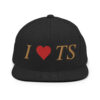 I HEART TS Snapback Hat (Embroidered)