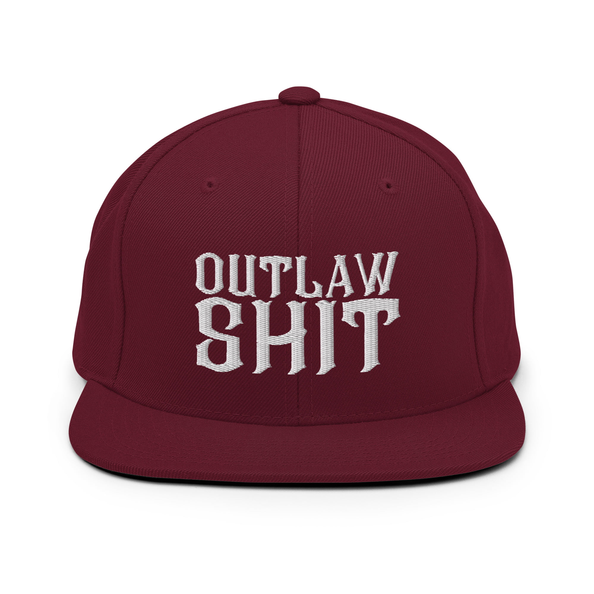 OUTLAW SHIT Snapback Hat (Embroidered) - Image 9