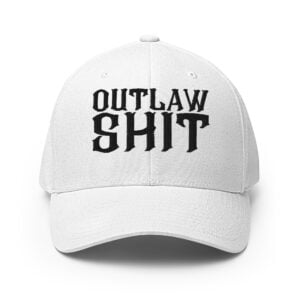 OUTLAW SHIT (in black letters) Flexfit Baseball Cap (Embroidered)