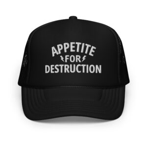 Appetite For Destruction (lightning bolts) embroidered trucker hat