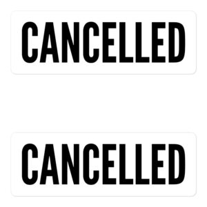 CANCELLED (in black letters) Sticker Pack