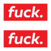 Fuck red box logo Sticker Pack