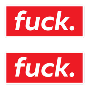 Fuck red box logo Sticker Pack
