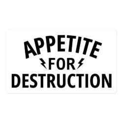 Appetite For Destruction (lightning bolts) vintage sticker