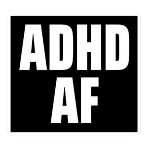 ADHD AF Dizzy Dyl sticker