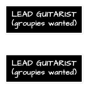 LEAD GUITARIST (groupies wanted) Stickers