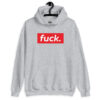 Fuck red box logo Hoodie