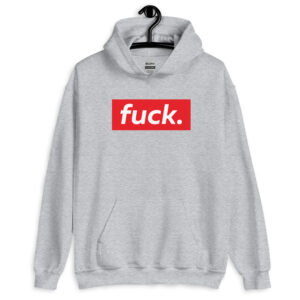 Fuck red box logo Hoodie