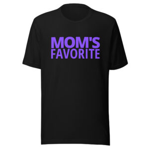 Mom's Favorite (in purple letters) t-shirt