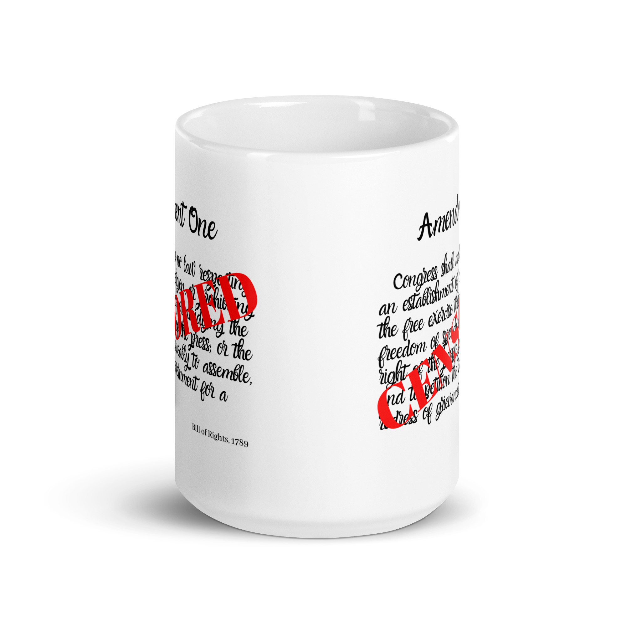 First Amendment Text CENSORED coffee mug - Image 6