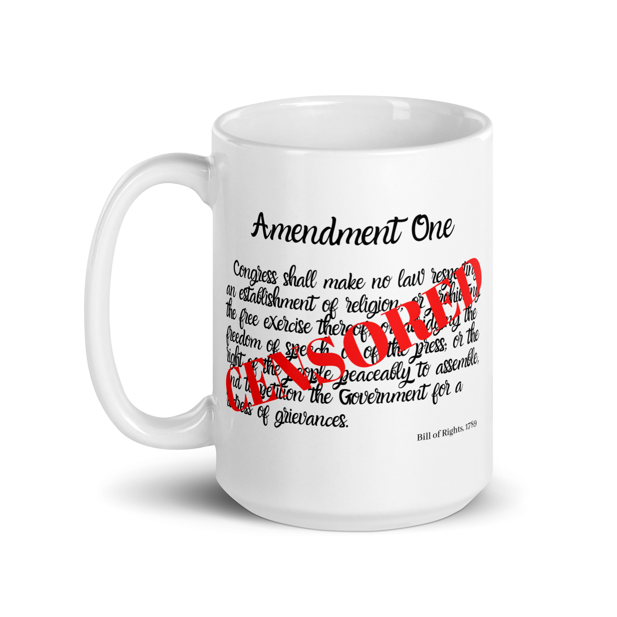 First Amendment Text CENSORED coffee mug - Image 5