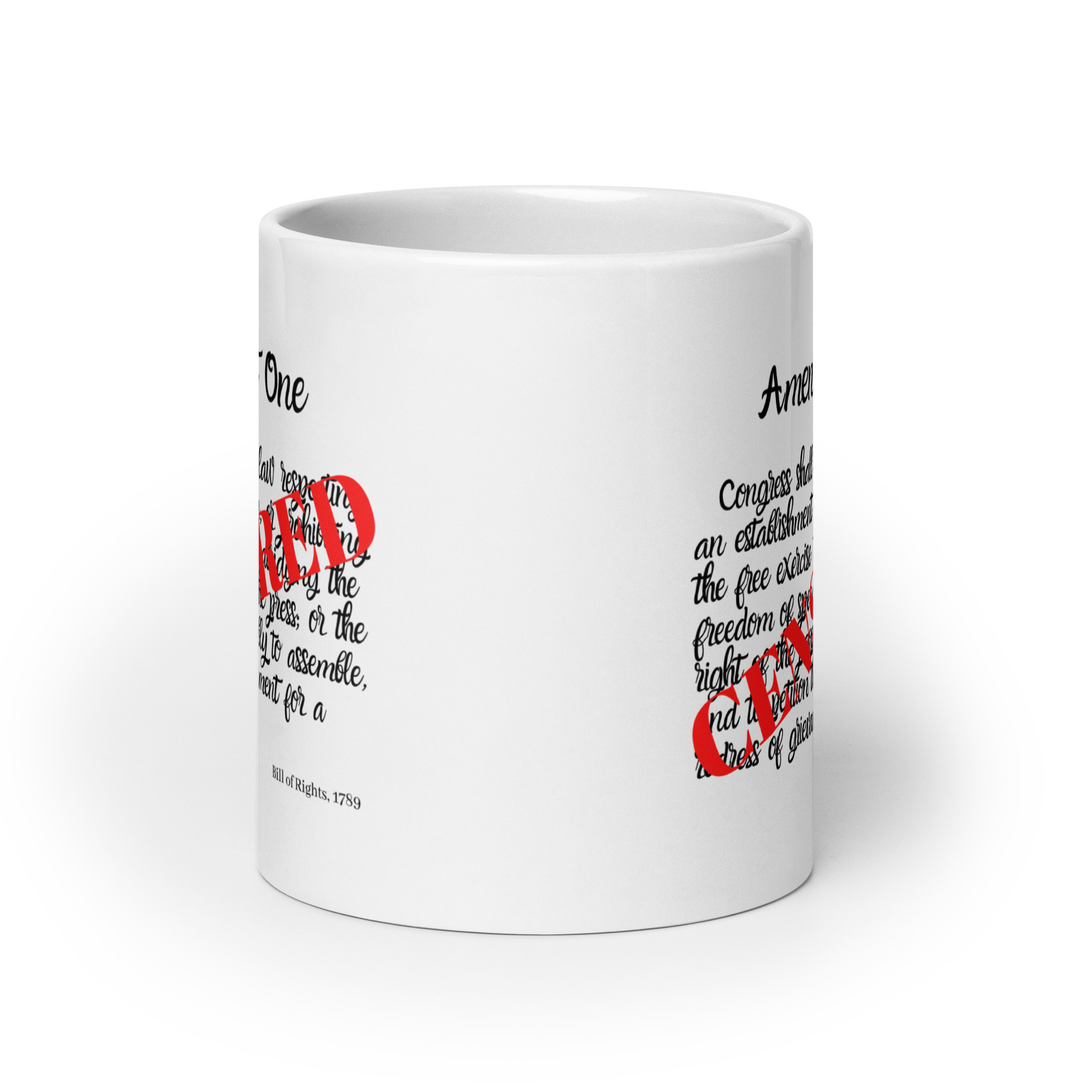 First Amendment Text CENSORED coffee mug - Image 9
