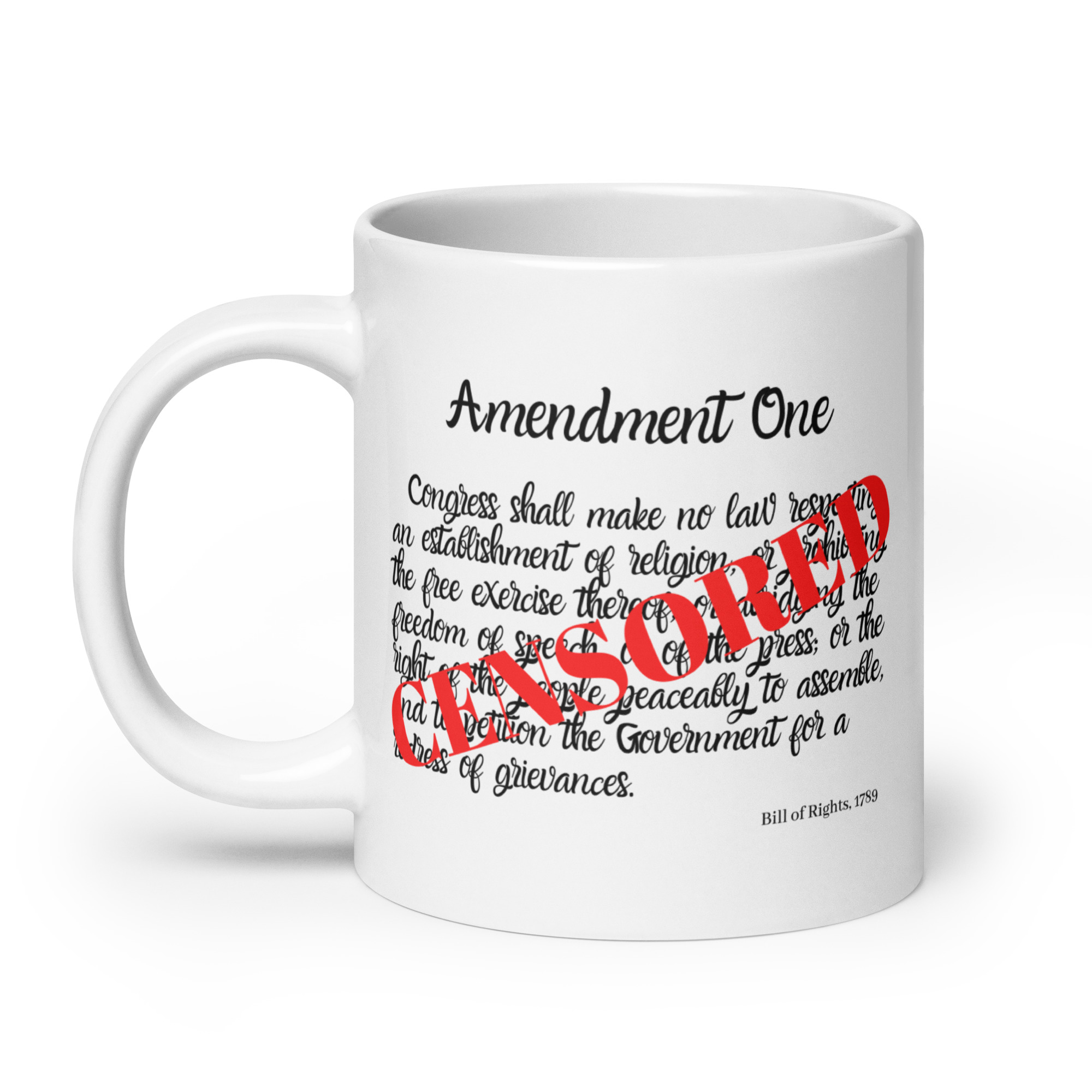 First Amendment Text CENSORED coffee mug - Image 8