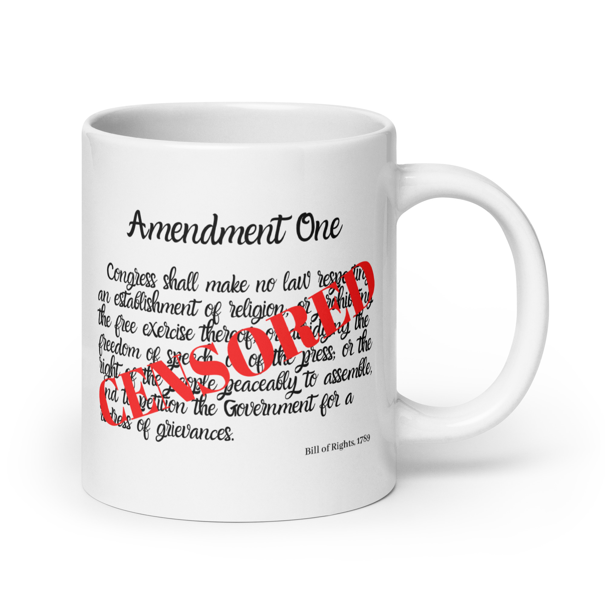 First Amendment Text CENSORED coffee mug - Image 7