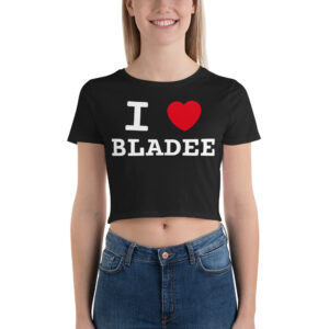I LOVE BLADEE Black Crop Top