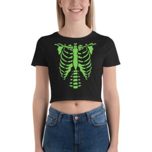 Spinal Tap Green Skeleton Halloween Costume Crop Top