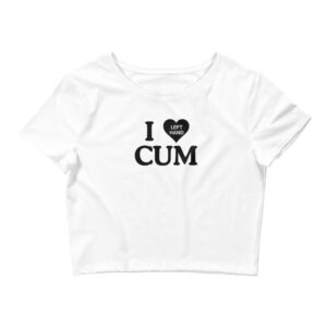 Chloe Cherry I Love CUM - I love left hand cum Crop Top