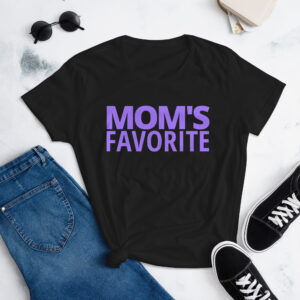 Mom's Favorite (in purple letters) Women's t-shirt