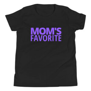 Mom's Favorite (in purple letters) Youth T-Shirt
