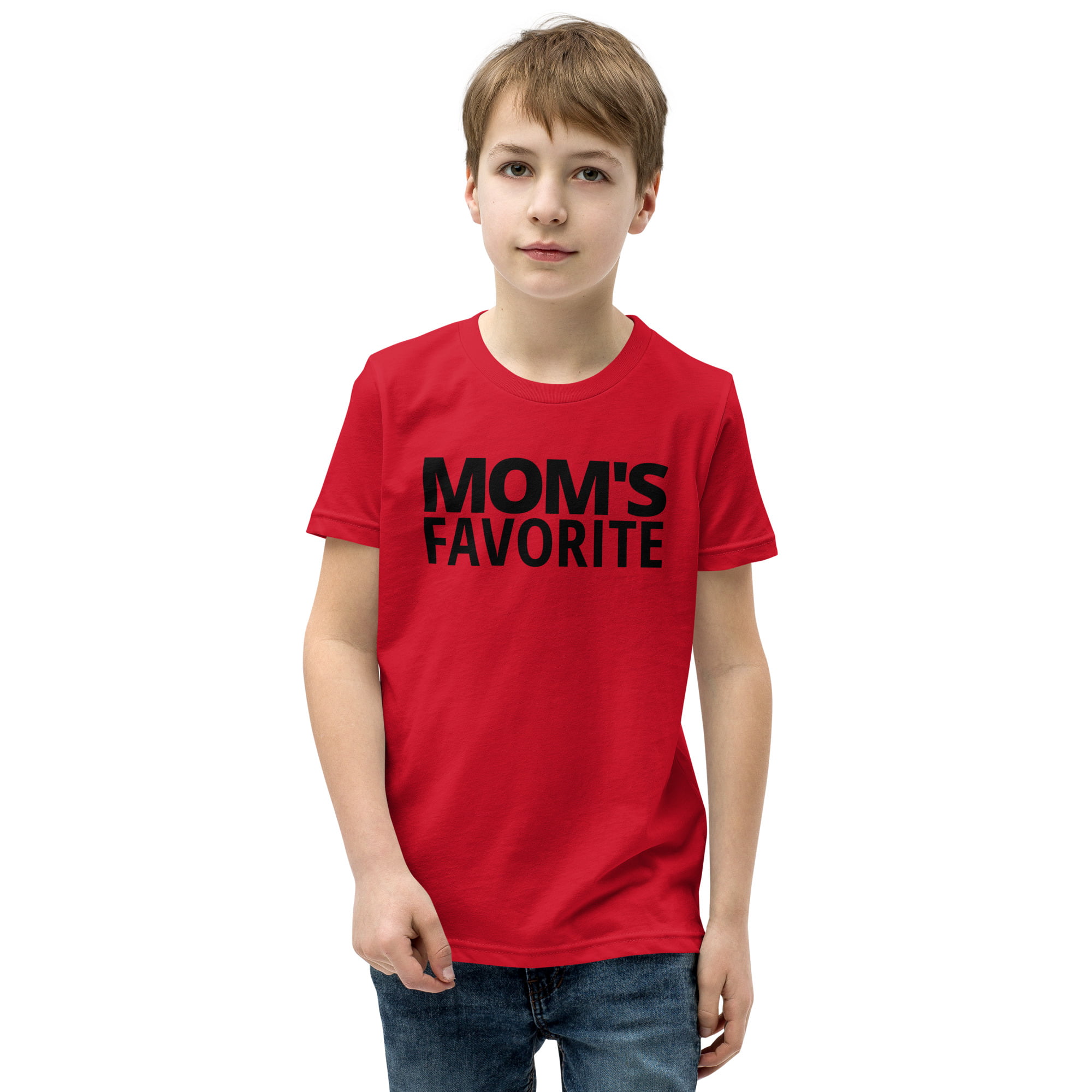 MOM'S FAVORITE (in black letters) Youth T-Shirt - Image 3