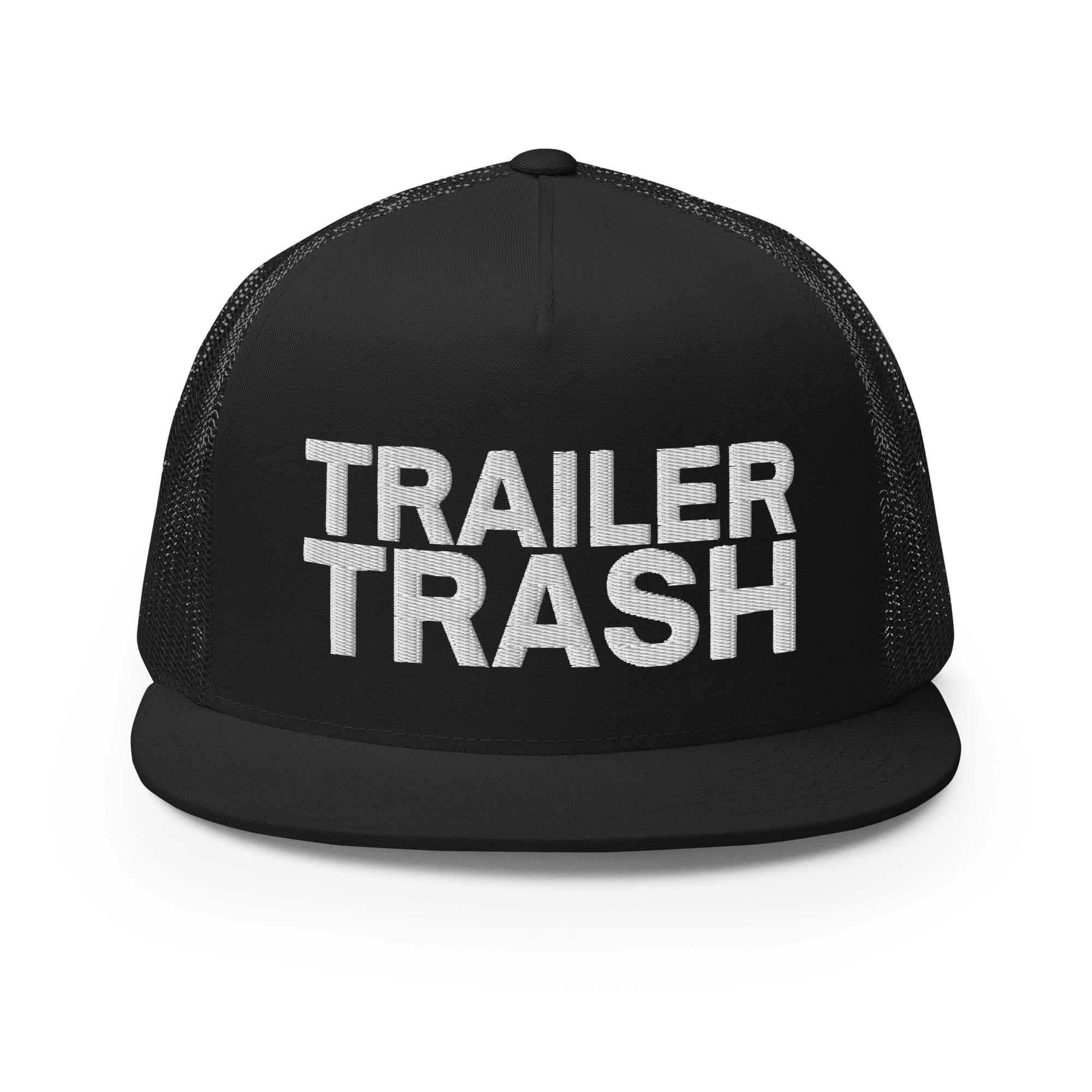TRAILER TRASH Flat Brim Trucker Cap - Image 4