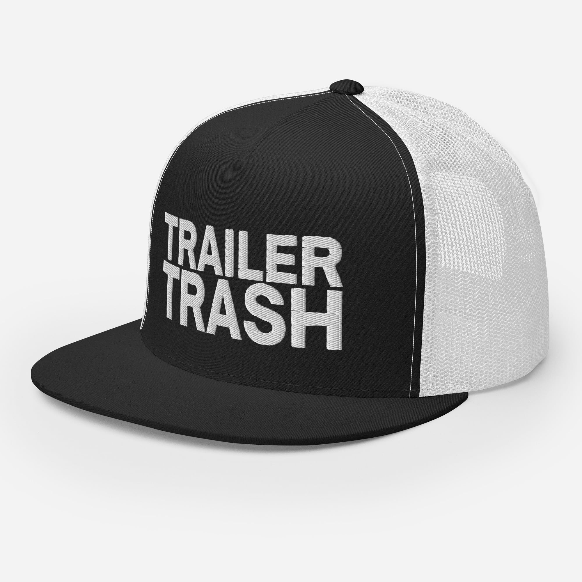 TRAILER TRASH Flat Brim Trucker Cap - Image 2