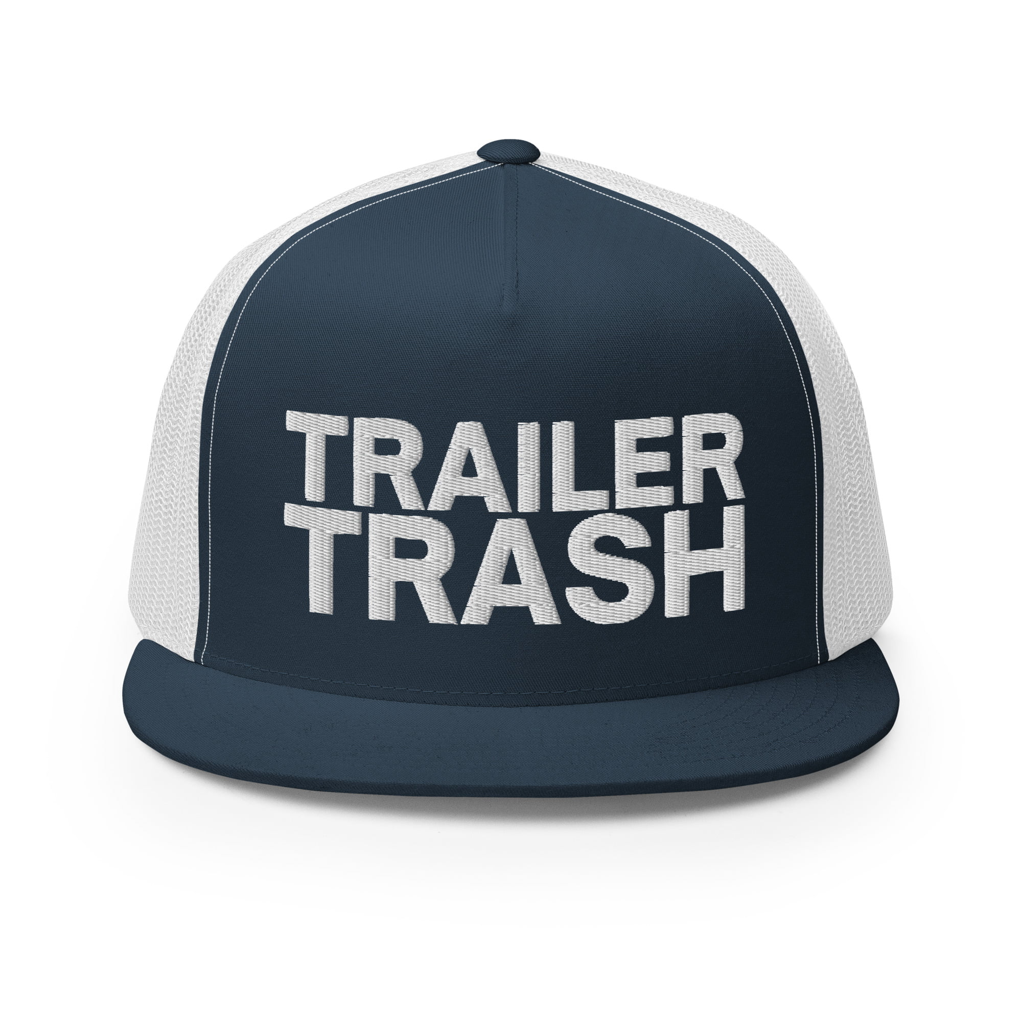 TRAILER TRASH Flat Brim Trucker Cap - Image 6