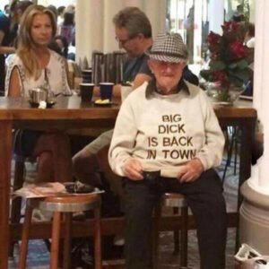 Big Dick Is Back In Town drinking a beer