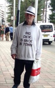 Big Dick Is Back In Town in the street