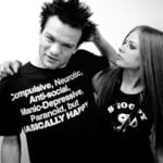 Compulsive Neurotic Anti-Social Manic-Depressive Paranoid but Basically Happy T-Shirt Deryck Whibley Sum 41 Avril Lavigne
