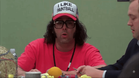 Frank Rossitano Trucker Hat Slogan I LIKE PAINTBALL 30 Rock