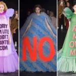 High Fashion dress turned into Meme Slogan Tees