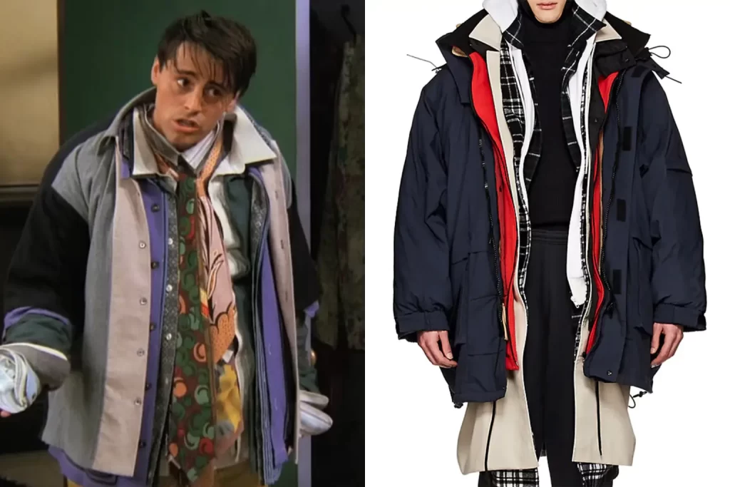 Joey Tribbiani Friends $9K Balenciaga layered hobo jacket