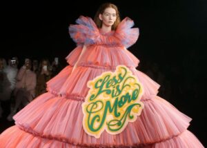 Less is More High Fashion meme slogan gown dress