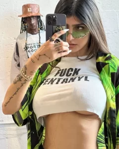 Mia Khalifa Fuck Fentanyl shirt