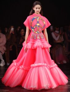 Peace sign slogan dress Viktor & Rolf