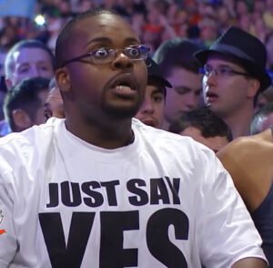Shocked Undertaker Guy Just Say Yes shirt black guy