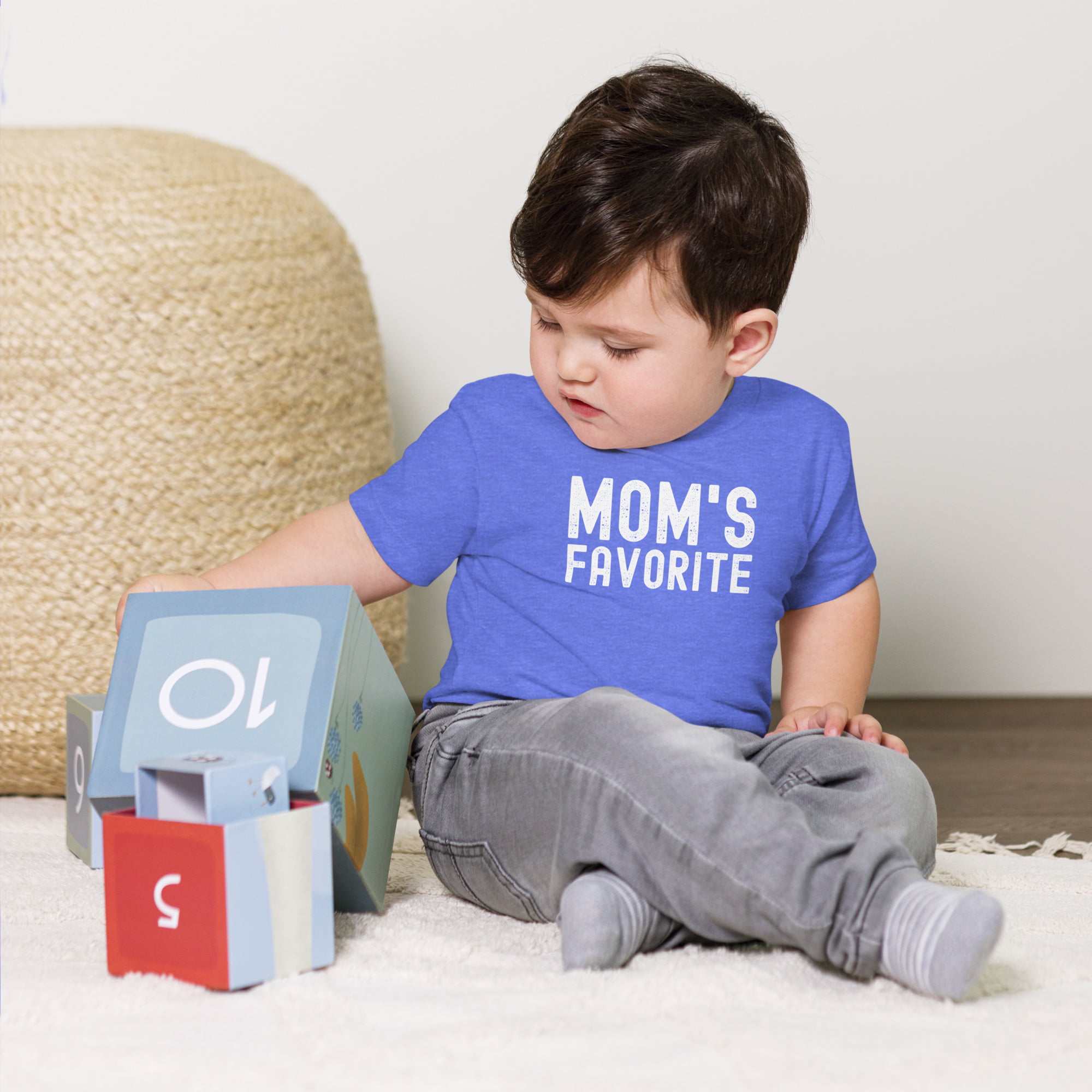 MOM's Favorite (distressed texture) Baby Tee - Image 2