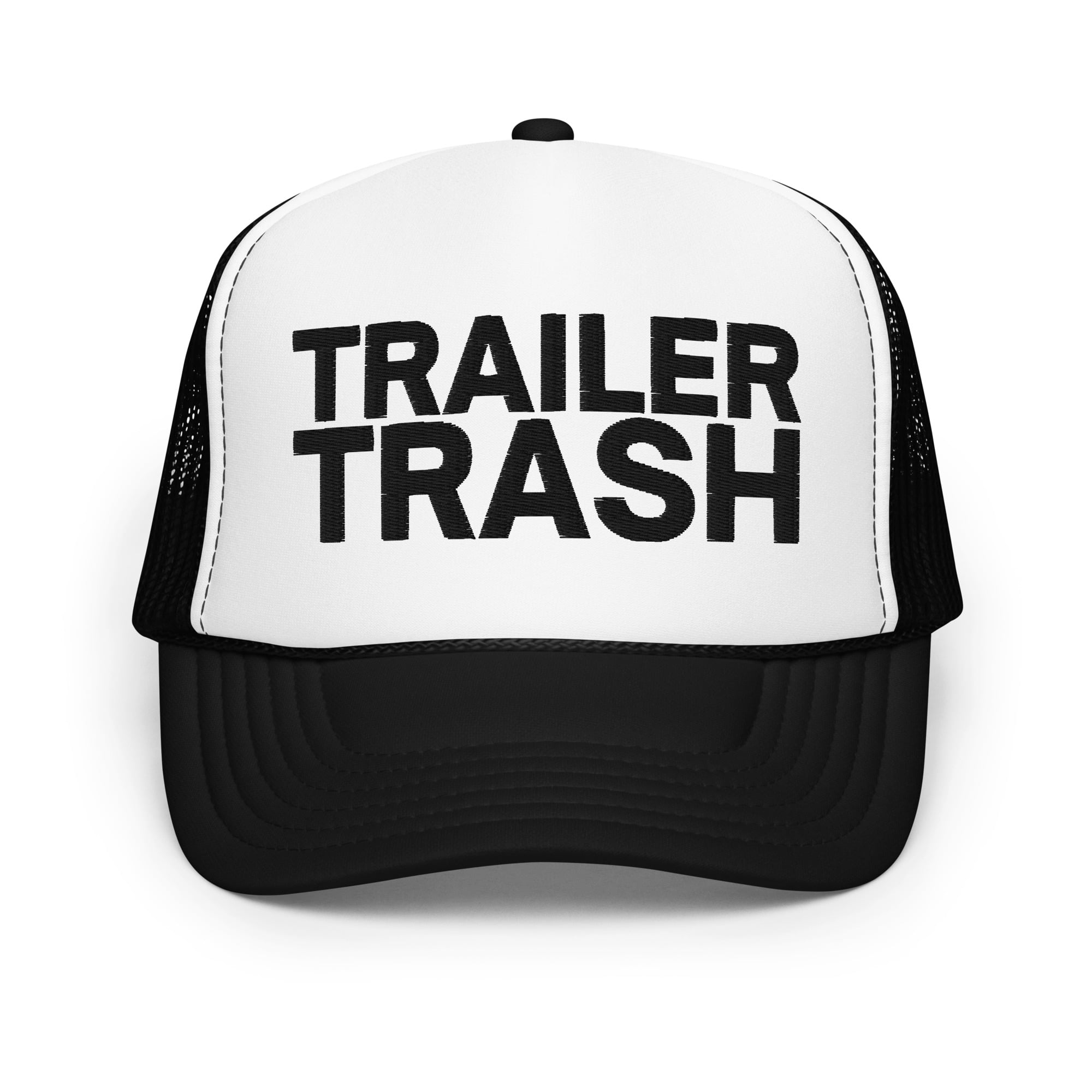 TRAILER TRASH (in black letters) Trucker Hat - Image 6